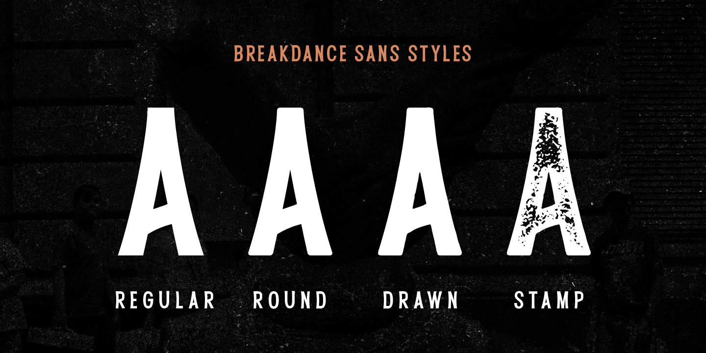Breakdance Reborn Regular Oblique Font preview